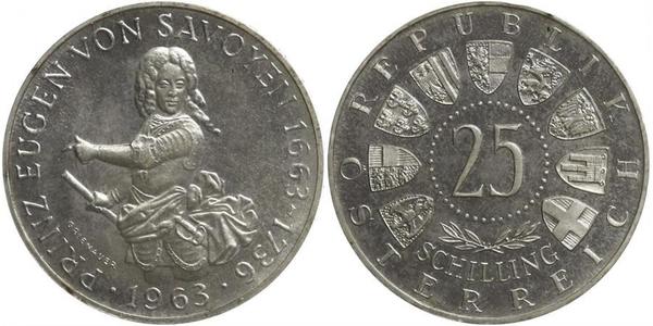 25 Shilling 奥地利 銀 