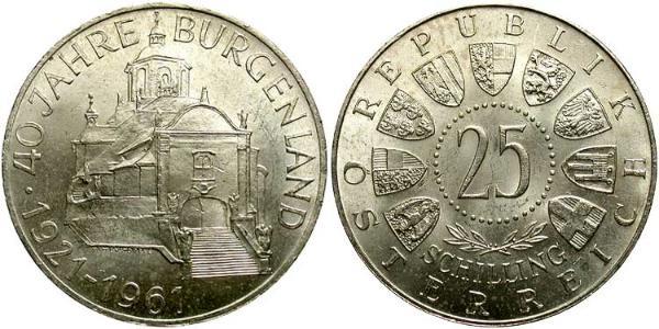 25 Shilling 奥地利 銀 