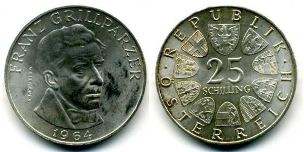 25 Shilling 奥地利 銀 