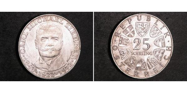 25 Shilling 奥地利 銀 