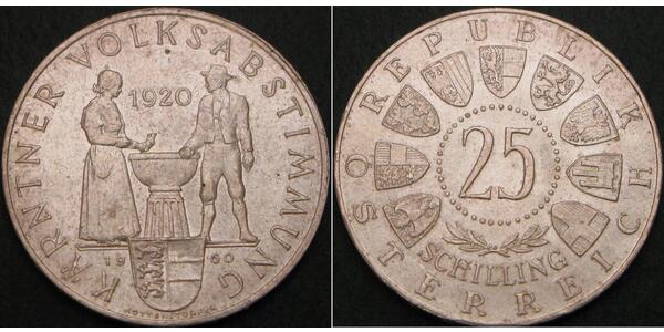 25 Shilling 奥地利 銀 