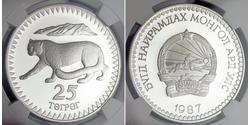 25 Tugrik Mongolei Silber 