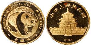 25 Yuan República Popular China Oro 