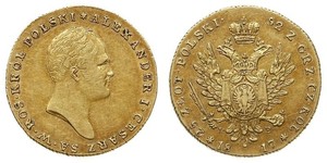 25 Zloty Kingdom of Poland (1815-1915) Gold Alexander I of Russia (1777-1825)