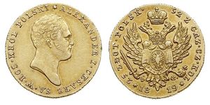 25 Zloty Kingdom of Poland (1815-1915) Gold Alexander I of Russia (1777-1825)