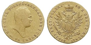 25 Zloty Kongresspolen (1815-1915) Gold Alexander I (1777-1825)