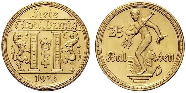 25 Гульден Gdansk (1920-1939) Золото 