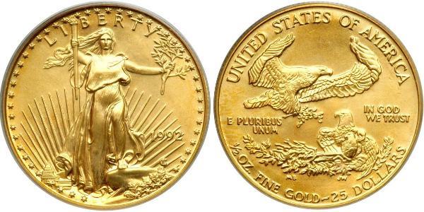 25 Долар США (1776 - ) Золото 
