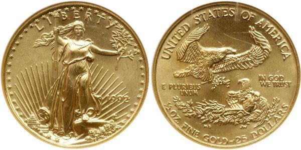 25 Долар США (1776 - ) Золото 