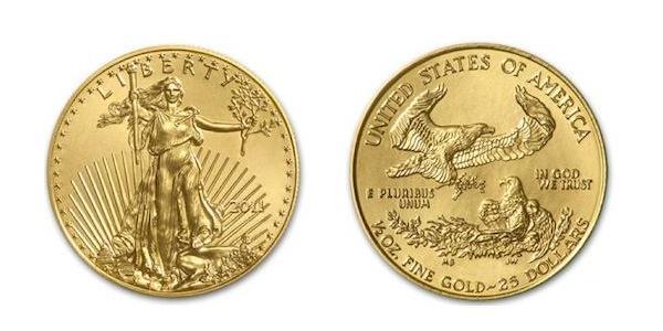 25 Долар США (1776 - ) Золото 