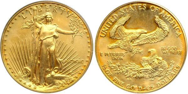 25 Долар США (1776 - ) Золото 