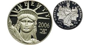 25 Долар США (1776 - ) Платина 