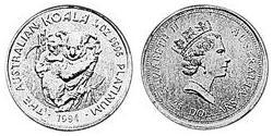 25 Доллар Австралия (1939 - ) Платина Елизавета II (1926-2022)