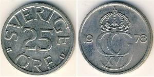 25 Ере Швеція Нікель/Мідь 