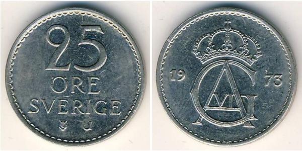 25 Ере Швеція Нікель/Мідь 