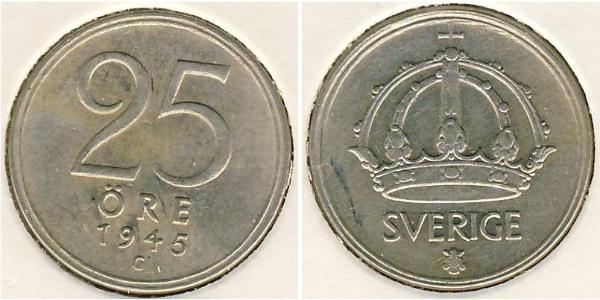 25 Ере Швеція Нікель/Мідь 