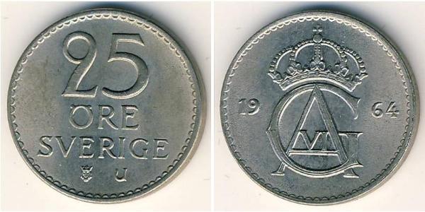 25 Ере Швеція Нікель/Мідь 
