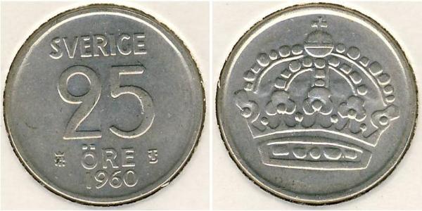 25 Ере Швеція Нікель/Мідь 