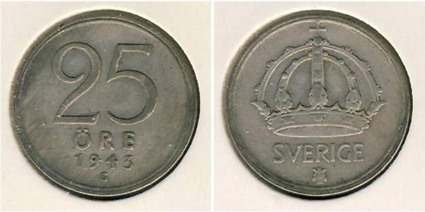 25 Ере Швеція Нікель/Мідь 