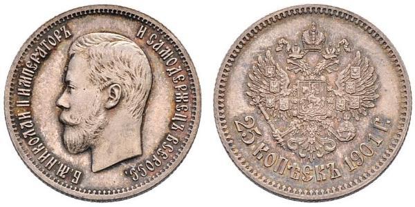 25 Копійка Російська імперія (1720-1917) Срібло Микола II (1868-1918)