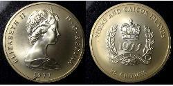 25 Крона(англійська) Теркс і Кайкос Нікель/Мідь Єлизавета II (1926-2022)