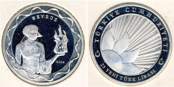 25 Ліра Турція (1923 - ) Срібло 