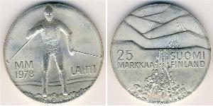 25 Марка Финляндия (1917 - ) Серебро 