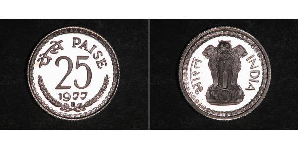 25 Пайса Індія (1950 - ) Нікель/Мідь 