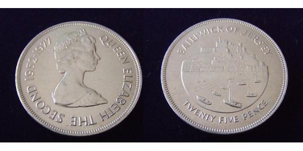 25 Пенни Джерси Никель/Медь Елизавета II (1926-2022)