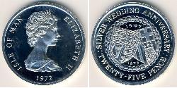25 Пені Острів Мен  Єлизавета II (1926-2022)