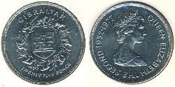 25 Пені Гібралтар Нікель/Мідь Єлизавета II (1926-2022)