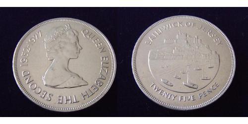 25 Пені Джерсі Нікель/Мідь Єлизавета II (1926-2022)