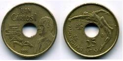 25 Песета Королівство Іспанія (1976 - ) Нікель/Бронза Хуан Карлос I (1938 - )