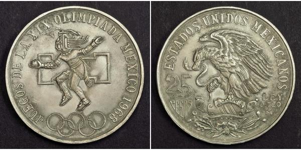 25 Песо Соединённые Штаты Мексики (1867 - ) Серебро 