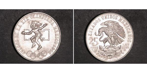 25 Песо Соединённые Штаты Мексики (1867 - ) Серебро 