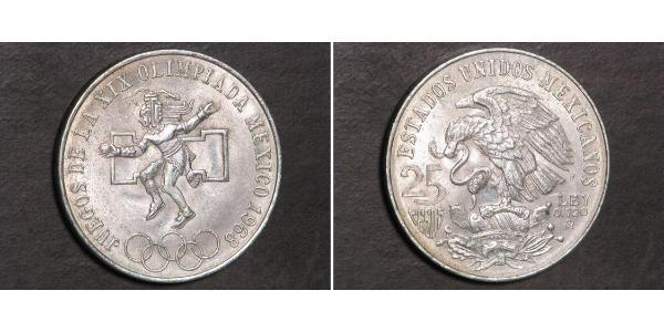 25 Песо Соединённые Штаты Мексики (1867 - ) Серебро 