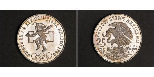 25 Песо Мексиканські Сполучені Штати (1867 - ) Срібло 