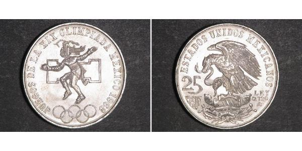 25 Песо Мексиканські Сполучені Штати (1867 - ) Срібло 