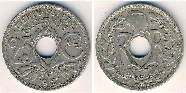 25 Сантим Третья французская республика (1870-1940)  Никель/Медь 