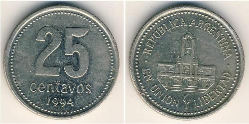 25 Сентаво Аргентинская Республика (1861 - ) Никель/Медь 