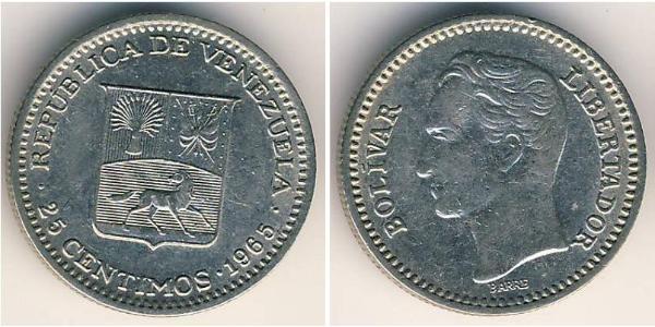 25 Сентимо Венесуэла Никель Simon Bolivar (1783 - 1830)