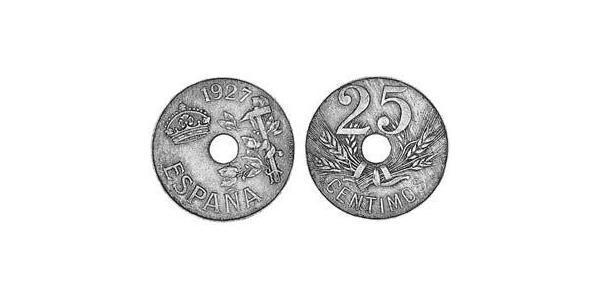 25 Сентімо Королівство Іспанія (1874 - 1931) Нікель/Мідь Alfonso XIII of Spain (1886 - 1941)