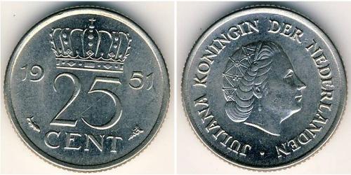 25 Цент Королевство Нидерланды (1815 - )  