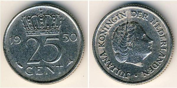 25 Цент Королівство Нідерланди (1815 - )  