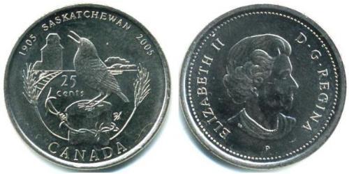 25 Цент Канада Залізо Єлизавета II (1926-2022)