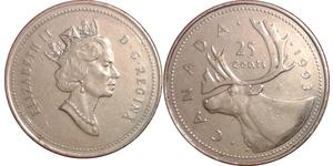 25 Цент Канада Никель Елизавета II (1926-2022)