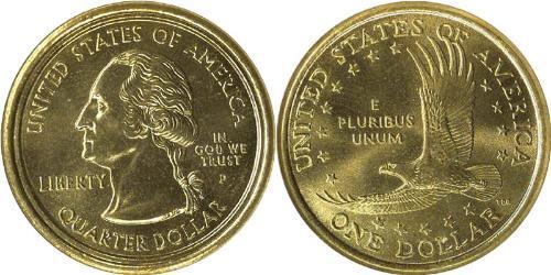 25 Цент США (1776 - ) Никель/Медь Джордж Вашингтон