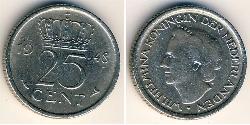 25 Цент Королівство Нідерланди (1815 - ) Нікель 