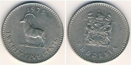 25 Цент Родезія (1965 - 1979) Нікель/Мідь 