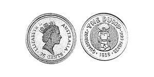 25 Цент Австралия (1939 - ) Серебро Елизавета II (1926-2022)